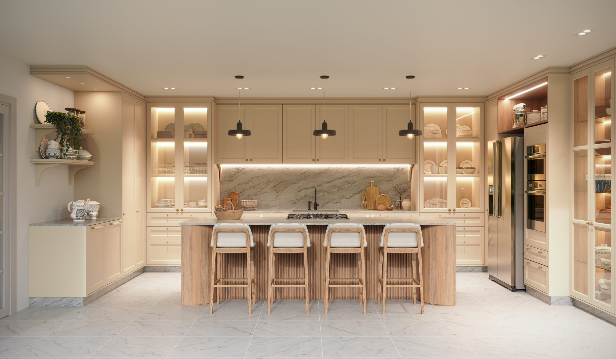 Cena 57_Vinicius_Cozinha_Beige_Madacamia_PX Beetle Granado Gold